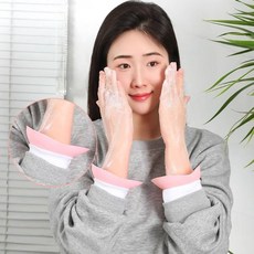 미즈코스 2p 실리콘 손목밴드 세안 물흐름 방지 소매 가드 방수 스플래시 젖음방지, 핑크2p, 2세트