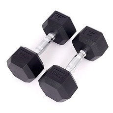 육각덤벨 10kg x2개 세트 중고헬스장기구 고무아령+커머스연구소Shop, 빠른배송