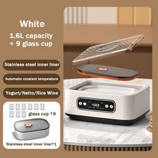 110V 220V 전기 요구르트 제조기 온도 조절 가열 효소 낫토 막걸리 Leben 발효기, EU, With Cup