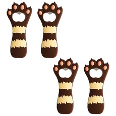 오마이남친 고양이 발 오프너, 4개 세트, 브라운