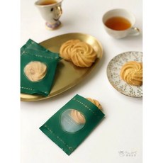 札幌之歌 磨砂 霧面 餅乾袋 點心袋 熱封袋 烘焙包裝 雪Q餅袋 【P089】 雪花酥袋, 1個, 森林綠, 100個裝