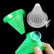 위아더 어항 피딩컵 물고기 먹이통 먹이급여기, 화이트