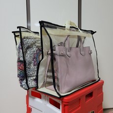 MARKET.MR_ 명품 더스트백 가방보관함 대 명품가방보관함 가방정리함 가방보관정리대 더스트백 가방더스트백, 1개입, 1개, 투명