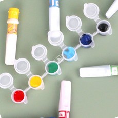 물감 통 6구 수채화물감통 물감보관 투명물감