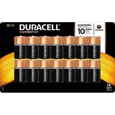 Duracell Coppertop 알카라인 D 배터리 14개, Duracell Coppertop 알카라인 D 배터리,