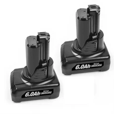 Turpow-12V 6000mAh 리튬 이온 배터리 보쉬 BAT411A BAT412 BAT413 BAT412A 용 교체 배터리 최대 10.8V, 01 CHINA, 02 2 Piece 6000mAh