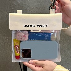 高清觸控手機防水袋, 大容量潛水袋-白色, 1個