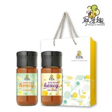 二入禮袋組!!【尋蜜趣】嚴選花漾蜂蜜700g X2入組 禮袋 龍眼蜜 荔枝蜜, 1個, 嚴選龍眼*2入+禮袋