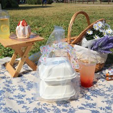 웰베이킹 손잡이 투명 비닐백 50장 (U형 펄프사이즈), 1개, 1세트