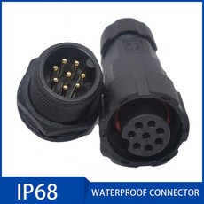 LP16 산업용 방수 커넥터 IP68 원형 항공 전기 M16 2-9 핀 암수 플러그, 2 Pin