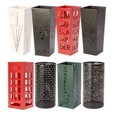 현관우산꽂이 업소용 모던 대용량 인테리어 예쁜 빈티지 우산꽂이, 02빈티지우산꽂이-영문(레드), 레드