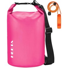 HEETA 방수 드라이백 롤탑 남녀공용 서바이벌, 10L, 로즈 레드