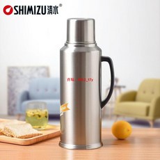 保溫壺 清水熱水瓶家用304不銹鋼熱水壺保溫瓶大容量暖壺開水瓶學生宿舍, 1個, 咖啡紅【不銹鋼外殼 玻璃內膽】,2002毫升