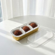 두바이 쫀득쿠키포장 AK200L 알루미늄용기 디저트 생초콜릿 케이스, 10개, 골드