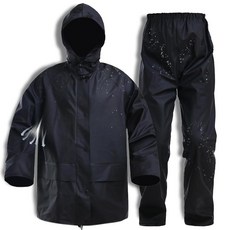 Niruoxn 남성용 여성용 레인 수트 방수 레인 기어 재킷 팬츠 야외 골프 낚시용 튼튼한 우비BLK XXL 414675