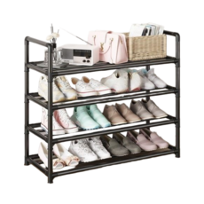 리틀보이 다용도 튼튼 신발장 업그레이드, 4단, 블랙