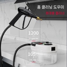 플렉스몰 핸드 청소기 핸디 고압 스팀기 세차기 세척기 분사 살균기, 원격 듀얼 흰색+표준 보관가방
