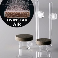 트윈스타 미세 에어 디퓨저 M/L /수족관 어항 수조 콩돌 세라믹 에어스톤 확산기 기포기 산소기 구피 네오, 1개