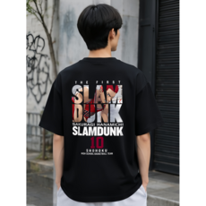 슬램덩크 반팔티셔츠 남녀공용 프린팅 반팔티 100%면 200g 기본핏 오버핏 빅사이즈 라운드넥 주문제작 티셔츠 그래픽 8종