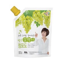 청포도 과육 알갱이 파우치 음료 500g