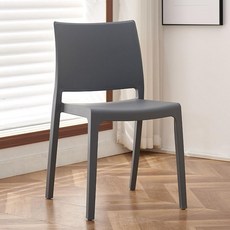 고급 북유럽 스타일 플라스틱 등받이 의자 식탁용 현대적 디자인, 1개, 진회색 2개