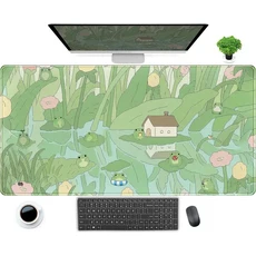귀여운 녹색 숲 잎 데스크 매트 기발한 달 마우스 패드 확장형 게임용 스티치 처리된 가장자리 컴퓨터 노트, 05 300x600x2mm, 07 7