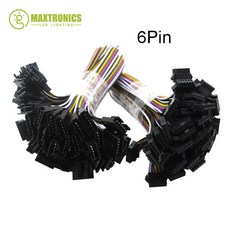 LED 스트립 라이트 드라이버용 커넥터 와이어 및 케이블 2 핀 3 4 5 6 수/암 JST SM 핀 플러그, 10pair, 6 Pin