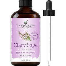 핸드크래프트 블렌드 시나몬 에센셜 오일 4 Fl 단위oz 및 천연 디퓨저 아로마테라피 스킨 마사지 캔들 비누 용 프리미엄 등급, Clary Sage, 1 Fl 단위oz Pack of 1
