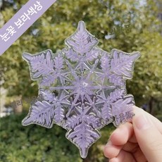 스노우보드 스텀패드 미끄럼방지스티커 스노우 플레이크 반레이저 눈꽃 눈송이, 5. 보라, 1개