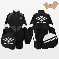 엄브로 팝러쉬 컬러블럭 스탠넥 바람막이 자켓 여름 반바지 조거 팬츠 아노락 셋업 남성 여성 공용 블랙 happyJ 보증택