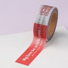 God is love 말씀 마스킹테이프 한글 영문 성경구절 말씀스티커 블랙 화이트 레드 다꾸, 1개