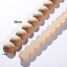 나무 몰딩 코너 Onlay 캐비닛 홈 장식 항목 인형 가구 액세서리 빈티지 조각 된 Applique 프레임, 01 CHINA, 09 1-1.4cmX50cm