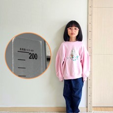 투명 붙이는 키재기 자 2m 스티커 벽 줄자 가정용 부착 벽지에 붙이는 벽지 시트 지 판