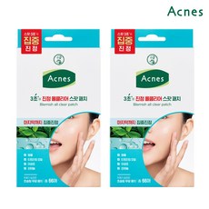 아크네스 3초 진정 올클리어 스팟 패치, 66개입, 2개