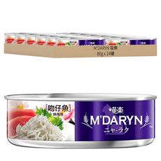 M'DARYN 喵樂 鮪魚燒 貓罐頭, 吻仔魚 + 鮪魚, 80g, 24罐