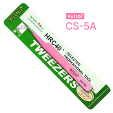 VETUS 프리미엄 트위져 스테인리스 정밀 핀셋 CS-5A, 혼합색상, 1개
