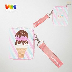 윙하우스 아이스크림 스트랩 지갑 목걸이형 아동용 지갑 카드지갑