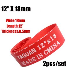자전거 타이어 라이너 펑크 방지 테이프 자전거 내부 튜브 패드 림 라이너 레드 US 2, 12inch X 18mm