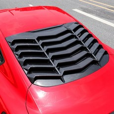 適用於福特野馬百葉窗改裝件15-21款Mustang改裝後車窗碳纖紋百葉窗, 運動款（碳纖紋後檔百葉）