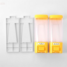 물비누 디스펜서 2구 500ml 옐로우 주방세제용기 핸드물비누대용량