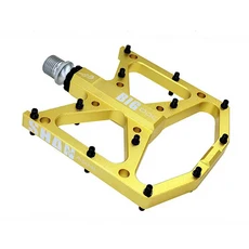 초경량 자전거 페달 부품 미끄럼 방지 CNC 알루미늄 바디로드 MTB 플랫 풋 사이클링 밀폐형 3 베어링 산악, 02 노란색