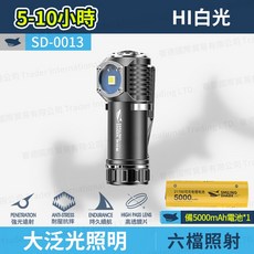 微笑鯊 SD0013 迷你高亮手電筒 強光磁吸LED筆夾手電筒, 1個, 【1電】微笑鯊 SD-0013