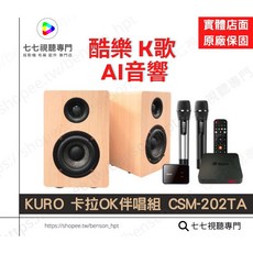 KURO 卡拉OK伴唱組 K1無線專業版 AI音響 伴唱機 CSM-202TA, 主機套組(需搭配電視或投影機播放)