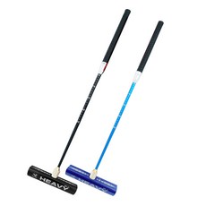 대덕 게이트볼 스틱 2단 헤비 평면헤드 DD-HF45200 길이조절 샤프트 게이트볼채, 1개, 샤프트-블랙