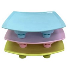 三怡 MIT S703收納防蟻盤 寵物飼料盤 水果盤, 藍色, 1個