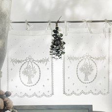 주방 창문 린넨 커튼 미니 가림막 바란스 공간분리 가리개 커텐