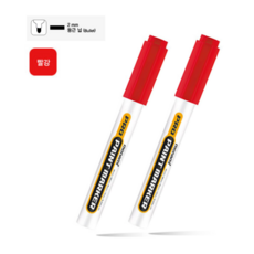 모나미 프로 페인트마카 보수용 그리기용 꾸미기 유리 철제, 1팩, 빨강2개