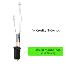 Creality Hi 콤보 핫엔드 키트 세라믹 가열 블록 300용 ° C 고온 인쇄 퀵 스왑 모든 금속 경화 강철 노즐, 08 0.8mm hotend, 01 1pcs, 08 0.8mm hotend