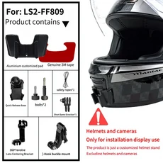 호환LS2 헬멧 맞춤형 MX701 436 FF370 352 800 801 802 805 811 903 GoPro Hero10 Insta360 X2 3 DJI 액세, 08 For Ls2-FF809