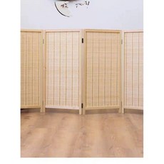 대나무 파티션 코너 울타리 미술 전시용 작은 낮은 병풍, 1개